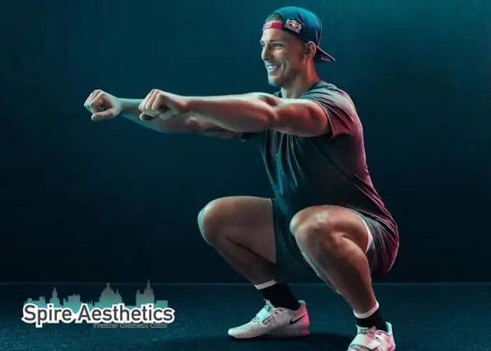 Image of man build leg muscle Barnsley through exercise